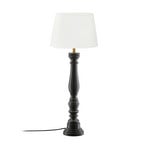 PR Home Lampe de table Doris Omera blanc/noir 64 cm tissu/bois