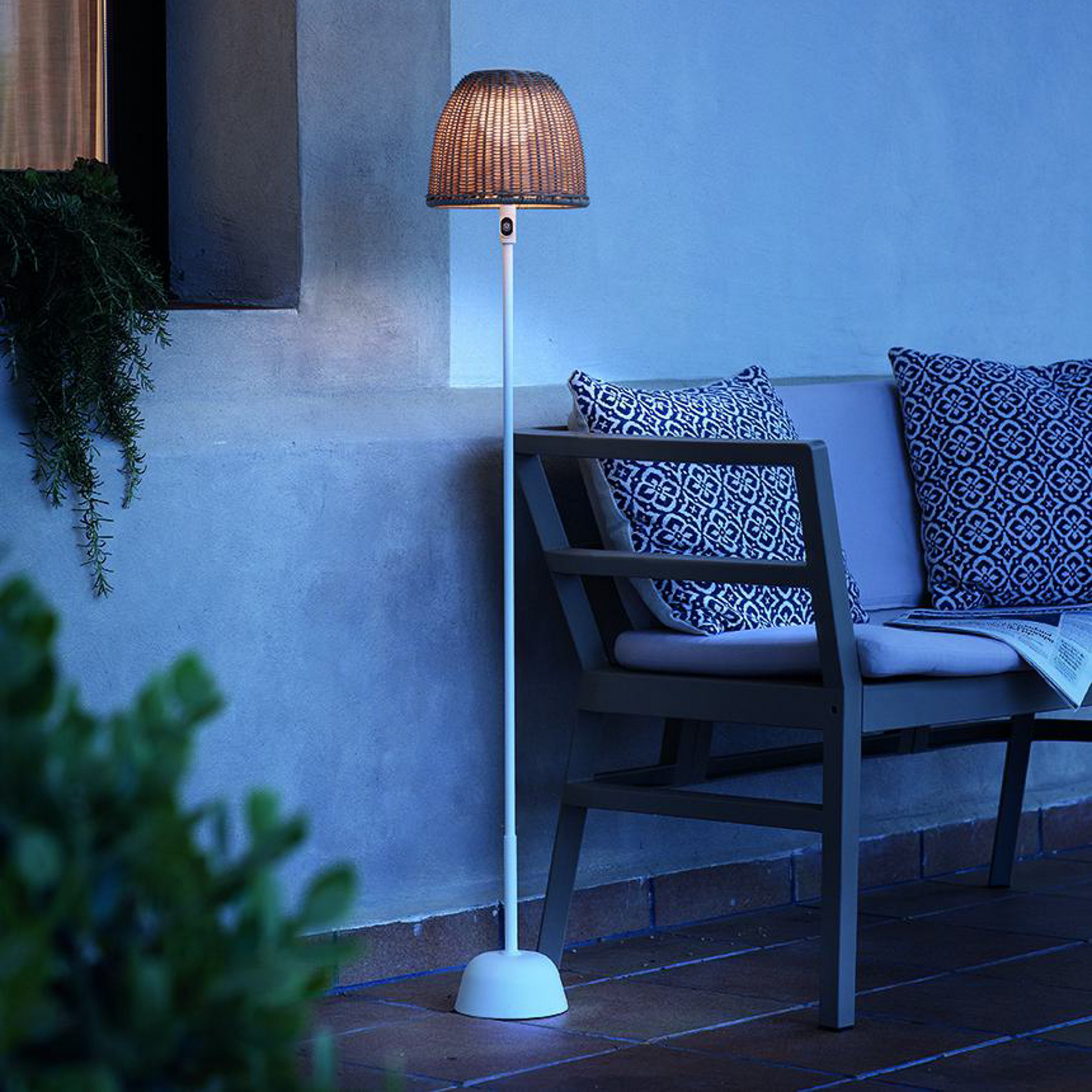 Bover LED-Akku-Stehlampe Atticus 114, naturweiß/beige