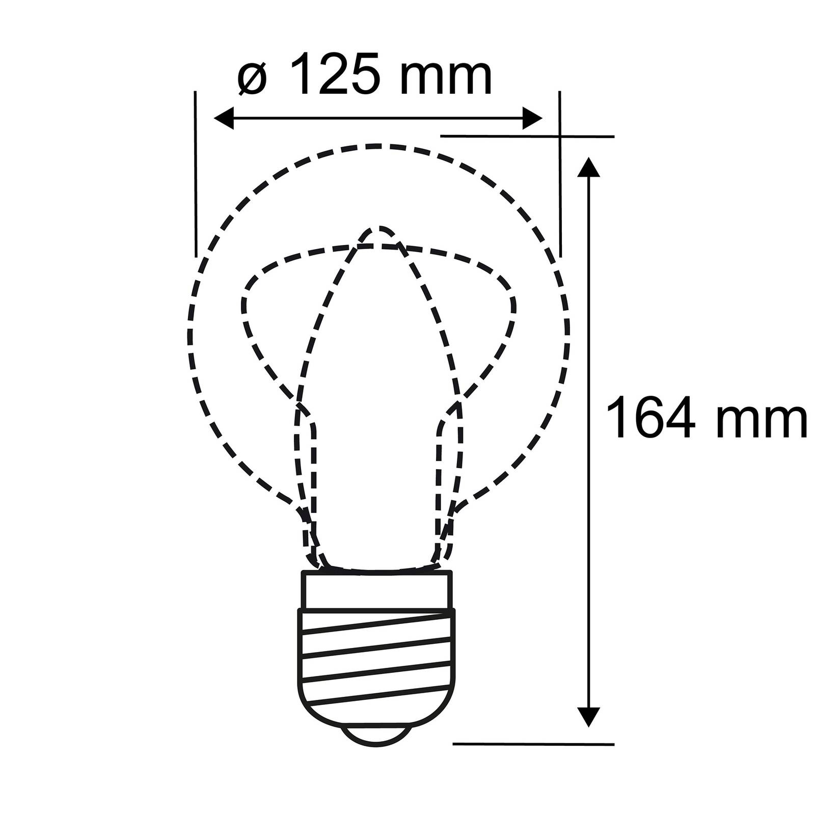 Żarówka LED Paulmann E27 3,5W Helix 1800K G125 dymna