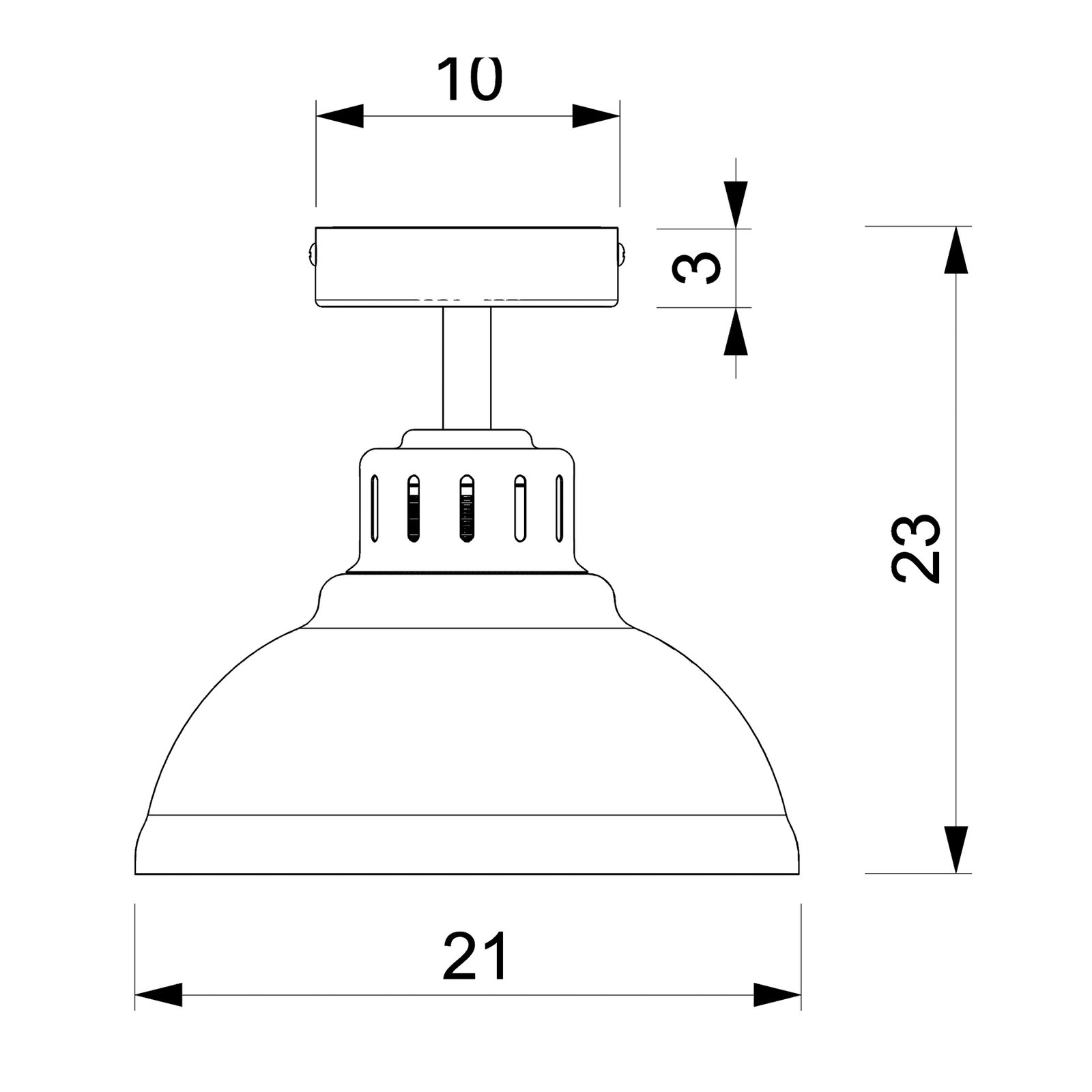 Plafonnier Sven, à 1 lampe, beige, acier