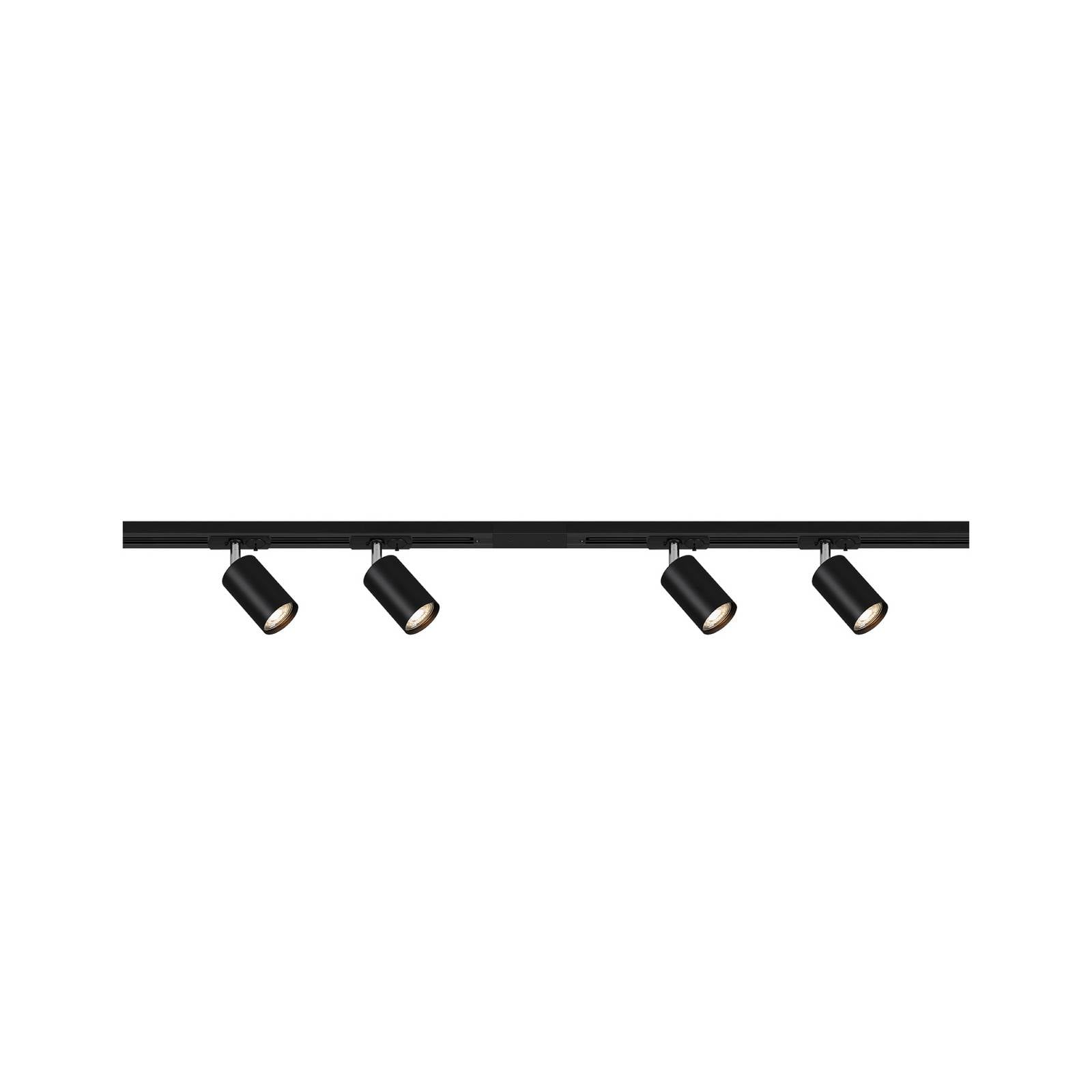 Schienensystem Starter-Set, schwarz, Länge 150 cm, 4 x GU10