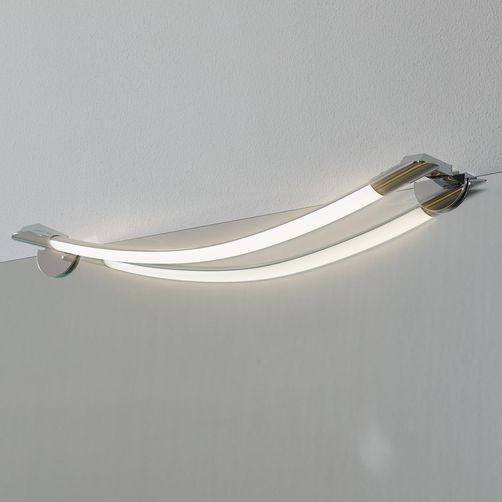 ACB ILUMINACIÓN Curved Flow LED mirror lamp, 47.5 cm, for Bathroom, metal, plastic, 10 W, energy efficiency: A+, W: 47.5 cm, H: 5 cm