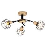 Envolight Ylva plafondlamp eiken/zwart 3-lamps