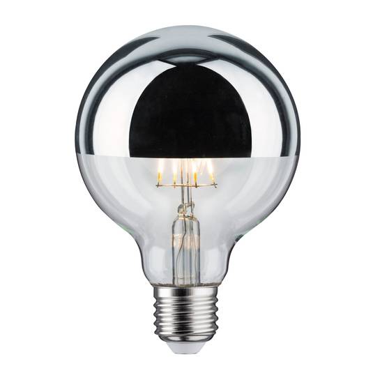 LED-Lampe E27 827 6,5W Kopfspiegel silber