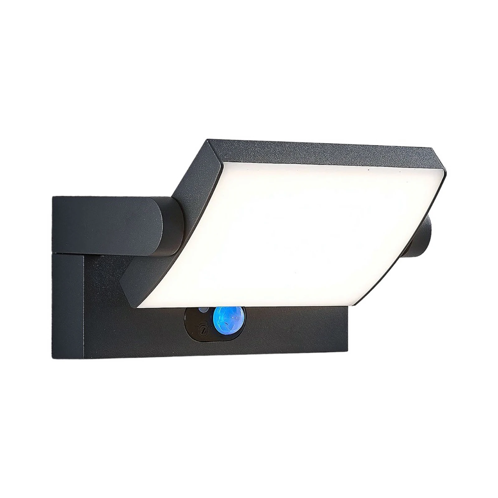 Lindby LED-Solarwandlampe Sherin, anthrazit, Sensor, IP54