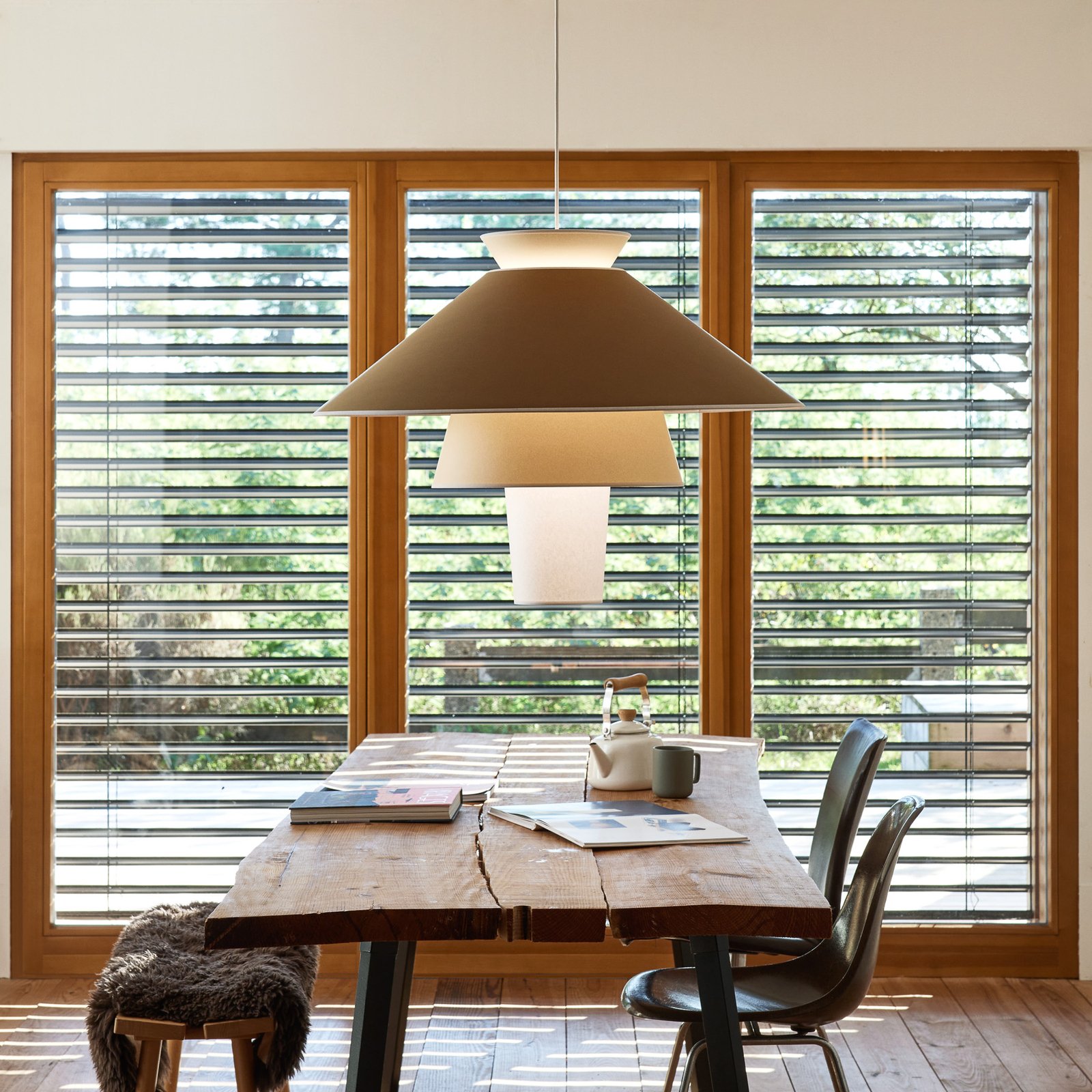 Ruche Hängeleuchte, Ø 78 cm, ocker - MARKET SET