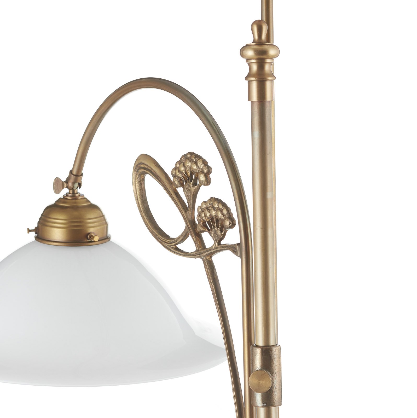 Alwine brass floor lamp two-bulb