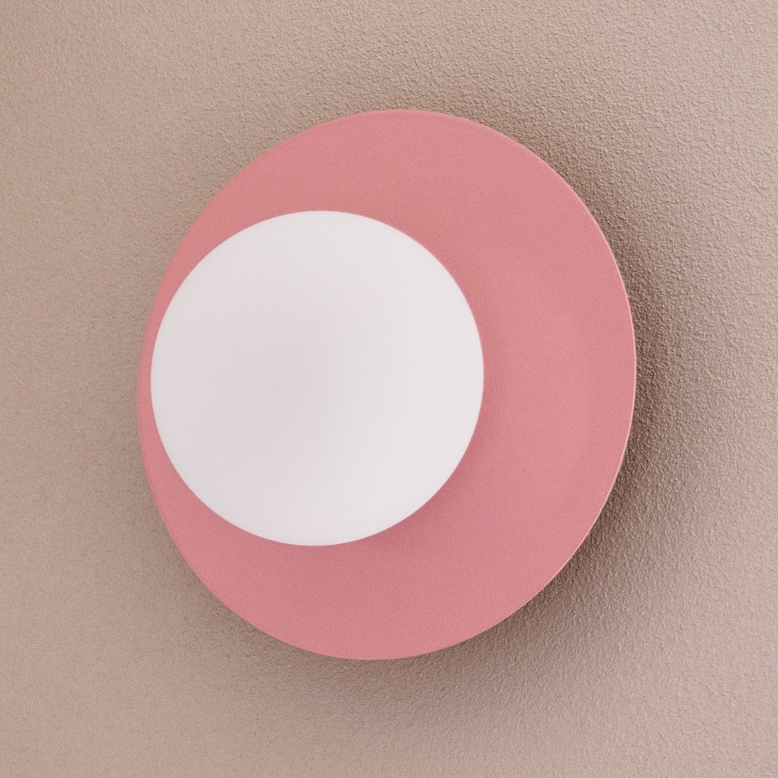 Node Circle 03 -seinälamppu, vaaleanpunainen, Ø 37 cm - Swedish Ninja Forming Function - Olohuone - Design - Metalli - Yksilamppuinen
