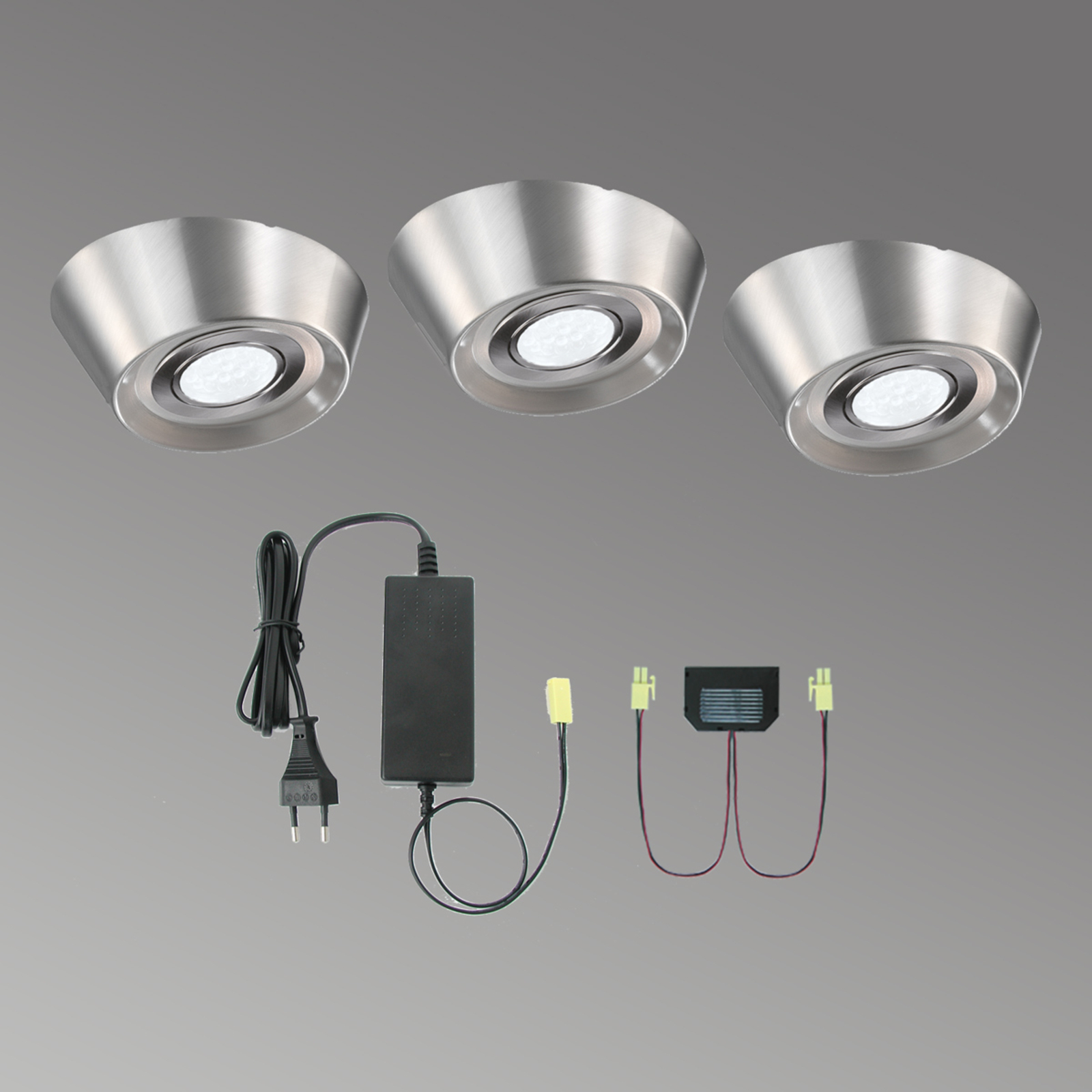 Lampada LED da incasso PAL CF, set da 3, Ø 12 cm