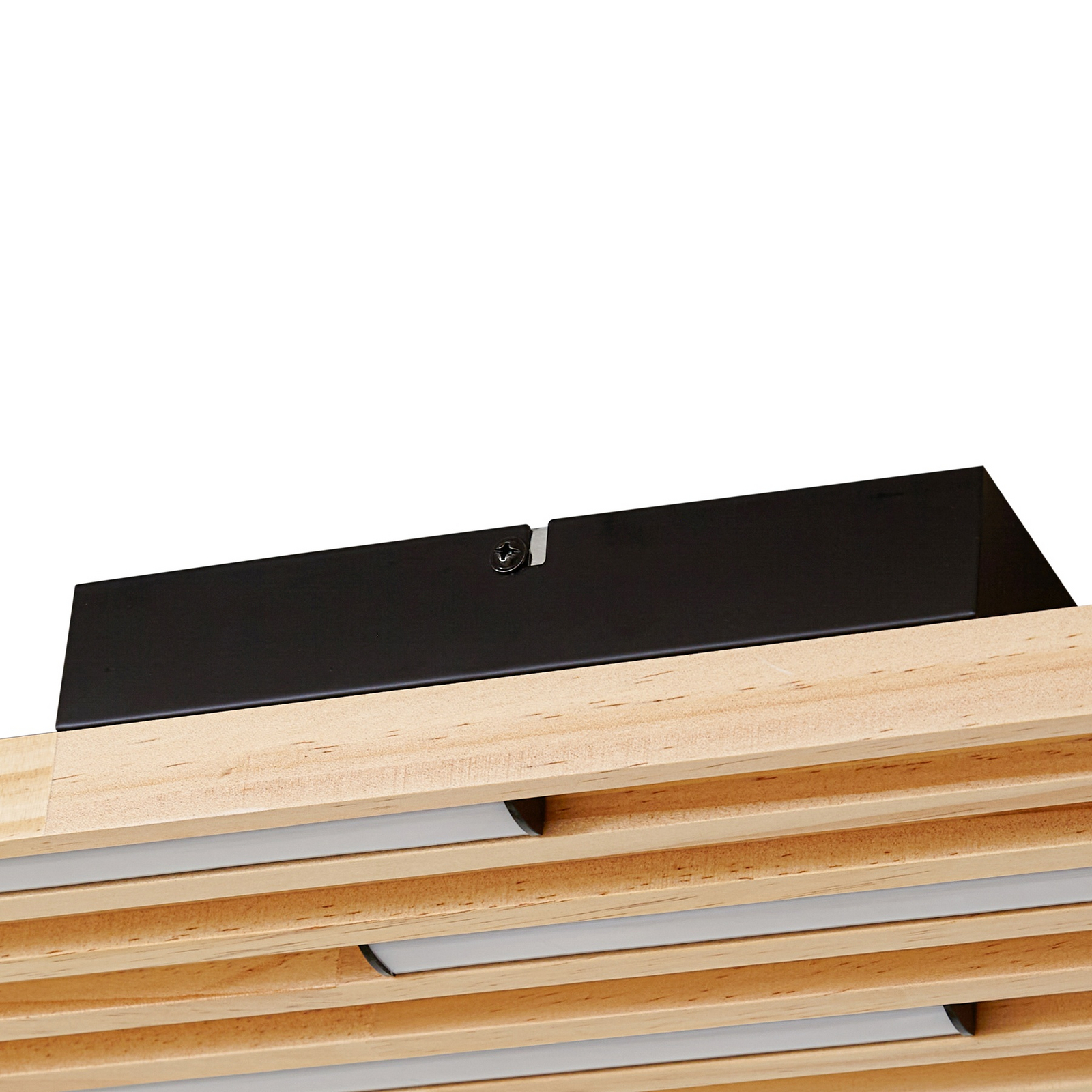 Lindby LED-Deckenleuchte Madero, Kiefernholz, 90 cm x 20 cm