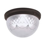 Karolin ceiling light, embellished glass shade