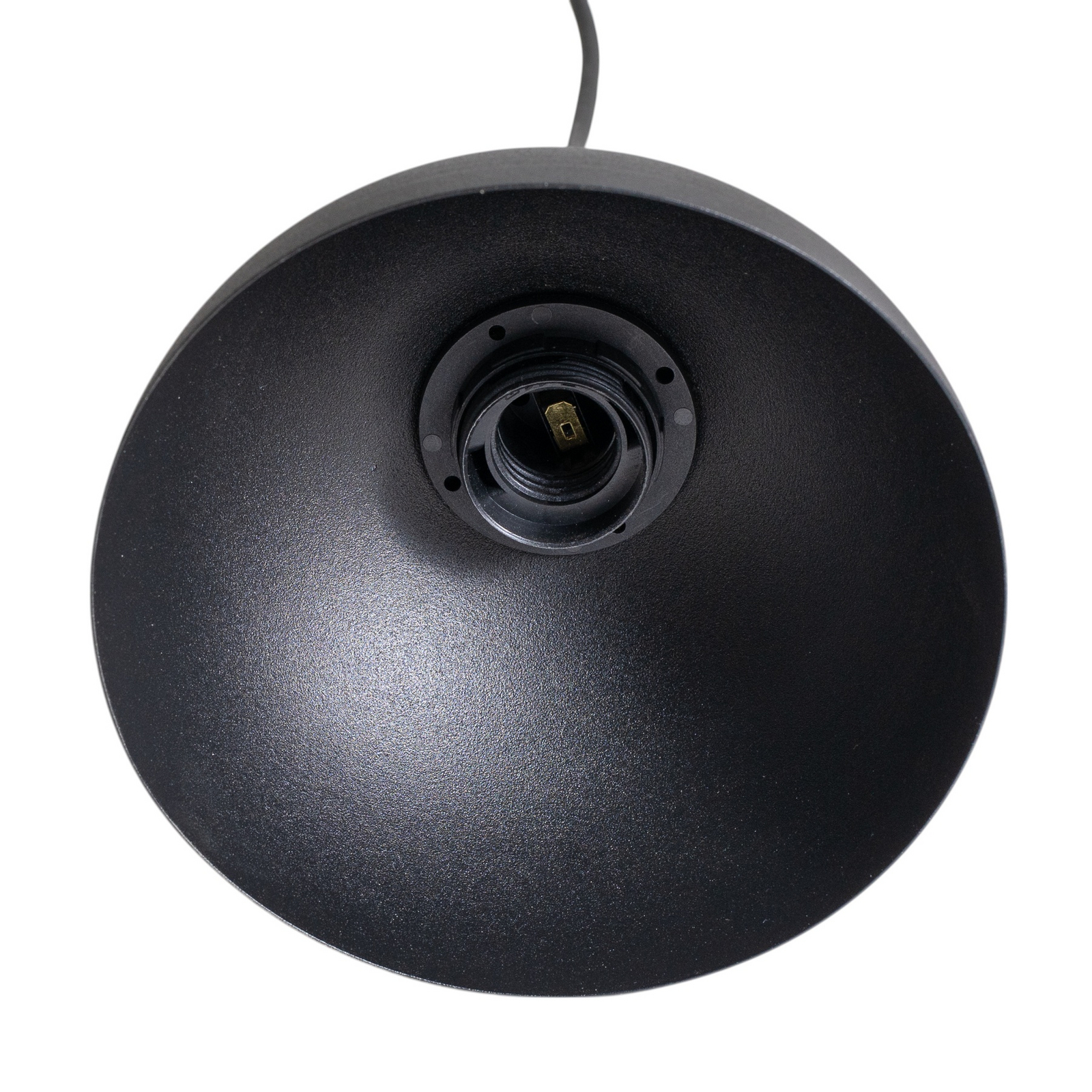 Seco hanging light, length 90 cm, black, metal/wood, 4-bulb.