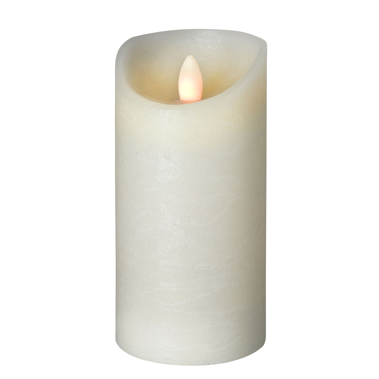 Sompex Shine LED candle, Ø 7.5 cm, ivory, height 17.5 cm, wax, 0.06 W, H: 17.5 cm