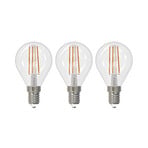 Ampoule LED à fil E14 4 W 2 700 K goutte dim x3