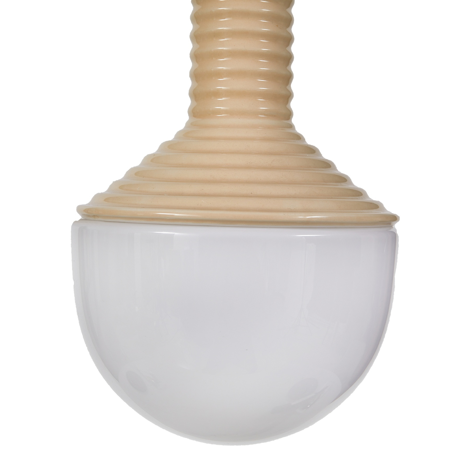 Lucande lampă suspendată Florine, bej/opal, ceramică, sticlă