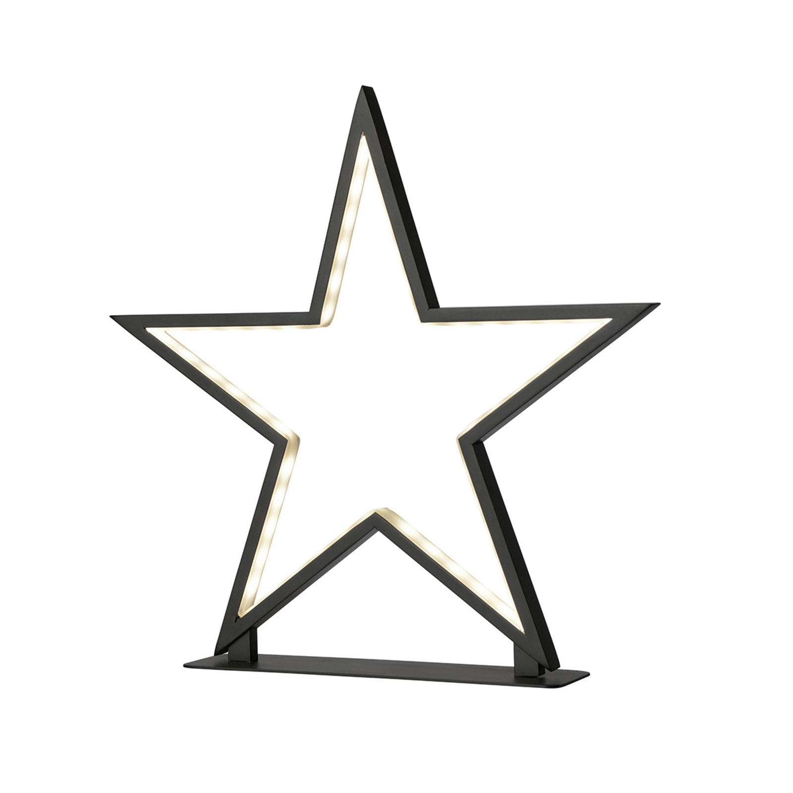 Sompex Black aluminium star Lucy height 33 cm, aluminium, 3 W, energy efficiency: A+, L: 34 cm, H: 33 cm