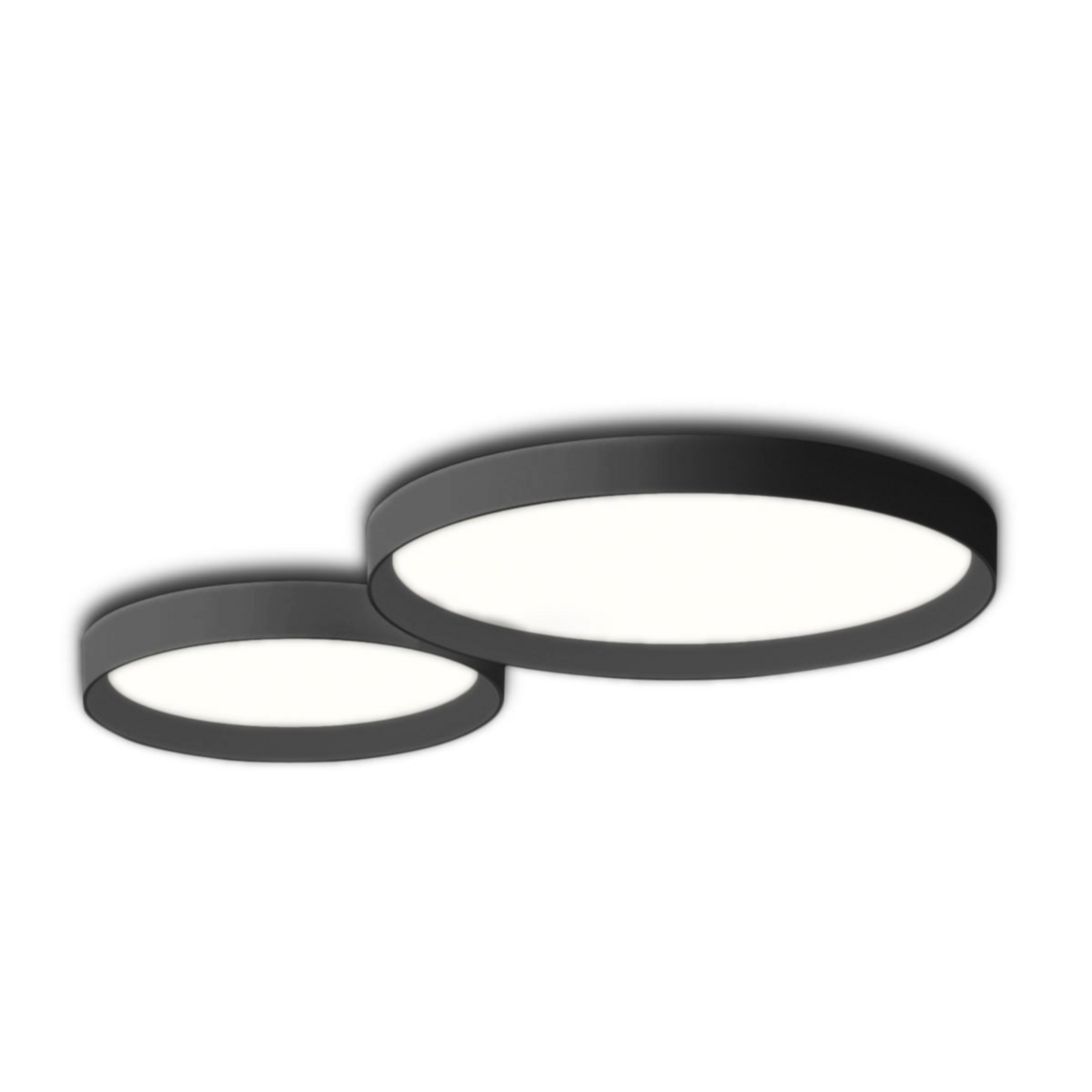 Candeeiro de teto LED Up, grafite, 2 lâmpadas - Vibia