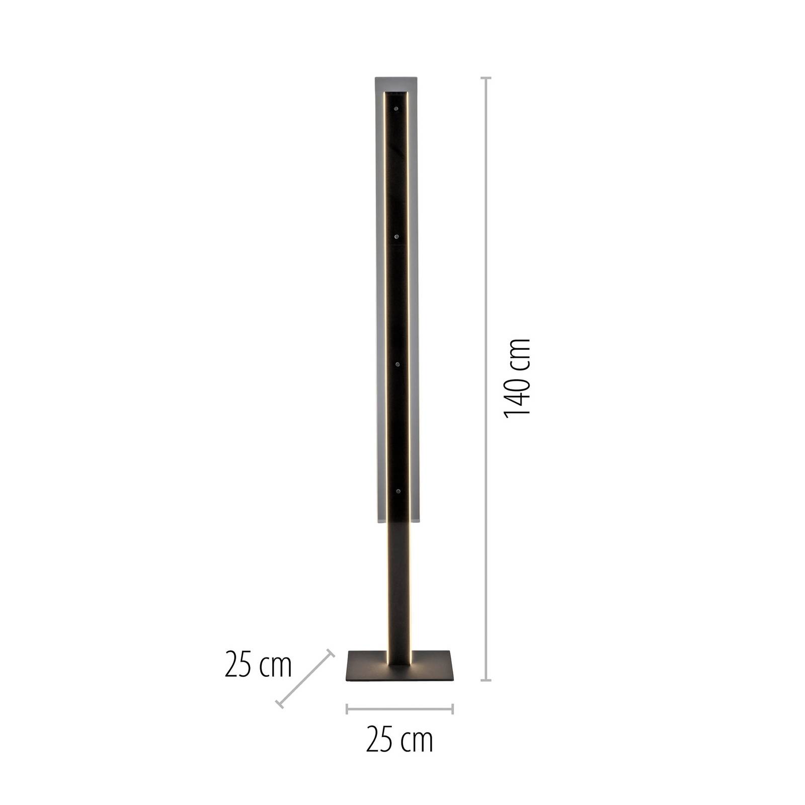 SCHÖNER WOHNEN LED-Stehlampe Lena, Eisen, schwarz, Dimmer günstig online kaufen