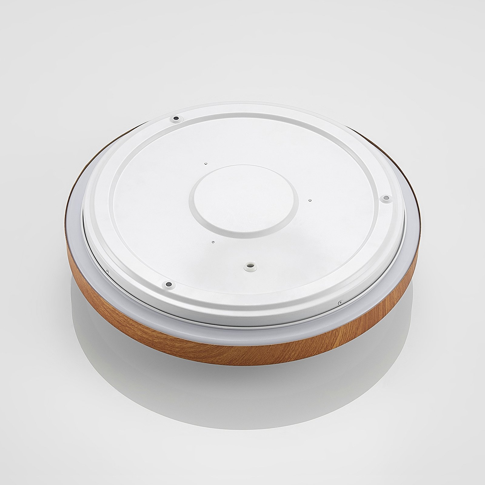 Mynte Round LED Ceiling Lamp Ø42,5 Wood/White - Lindby