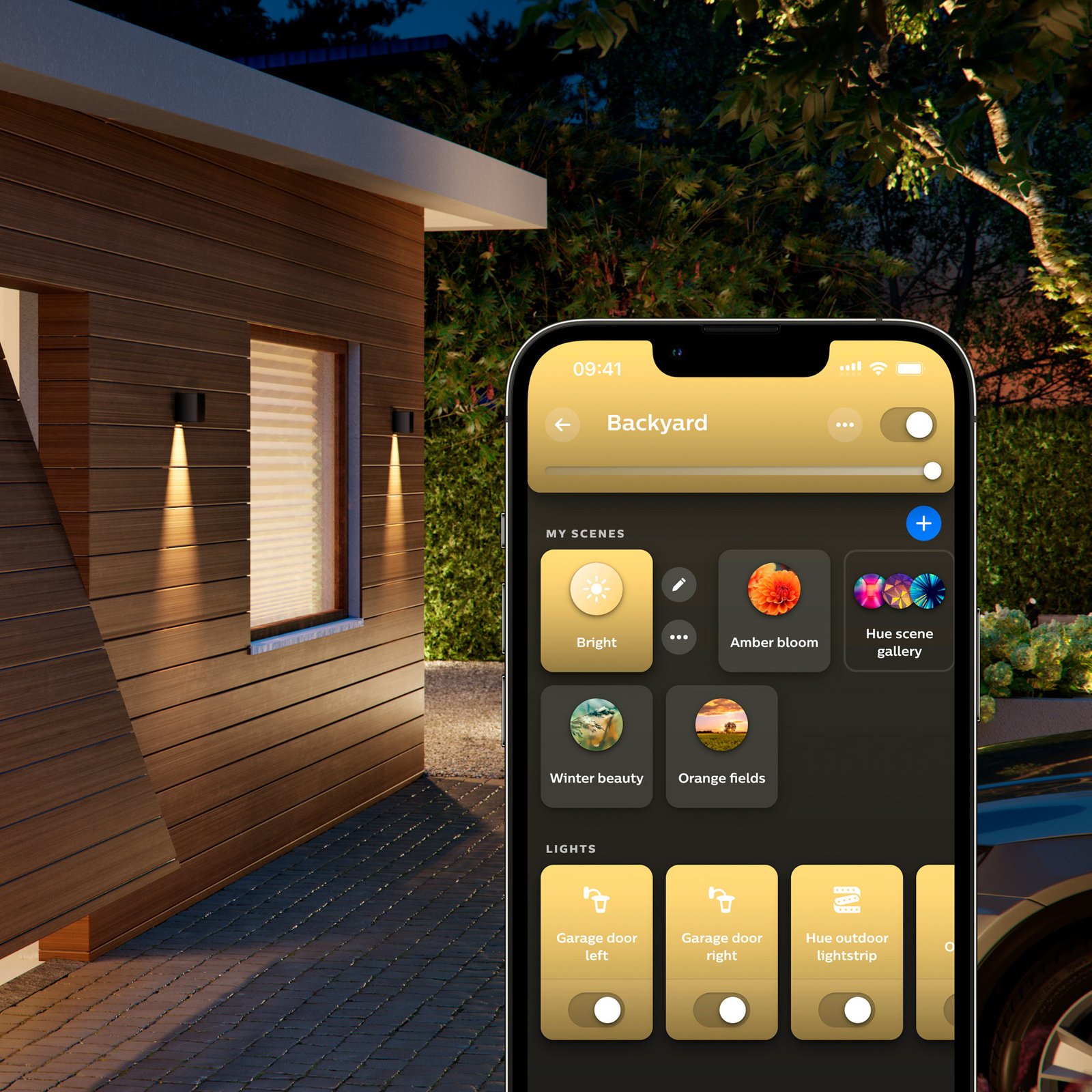 Resonate Hue Candeeiro de Parede Exterior White&Color Amb. Black - Philips Hue