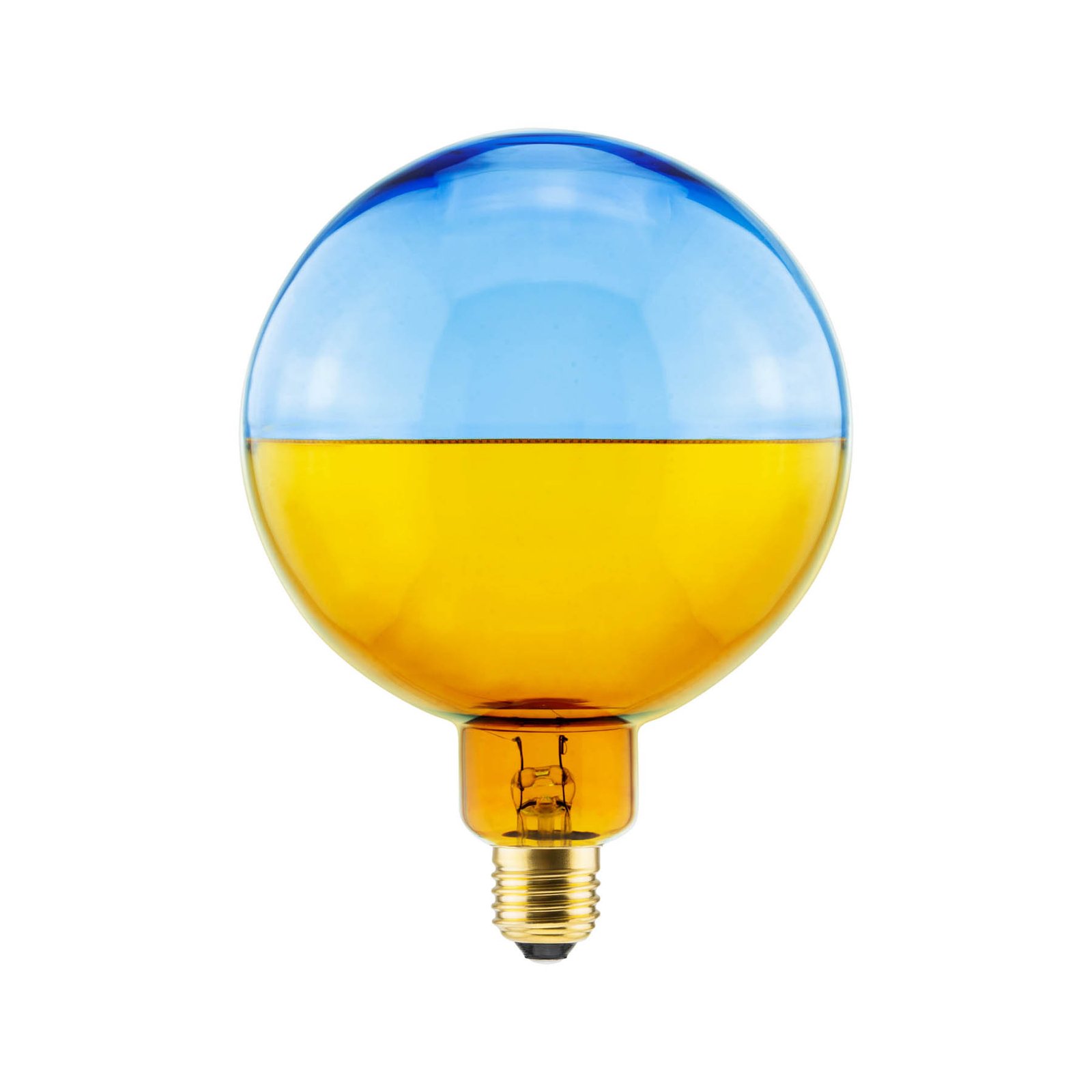 SEGULA LED globe Illusion, E27 G145 blue/amber 6W 1,900K dimmable