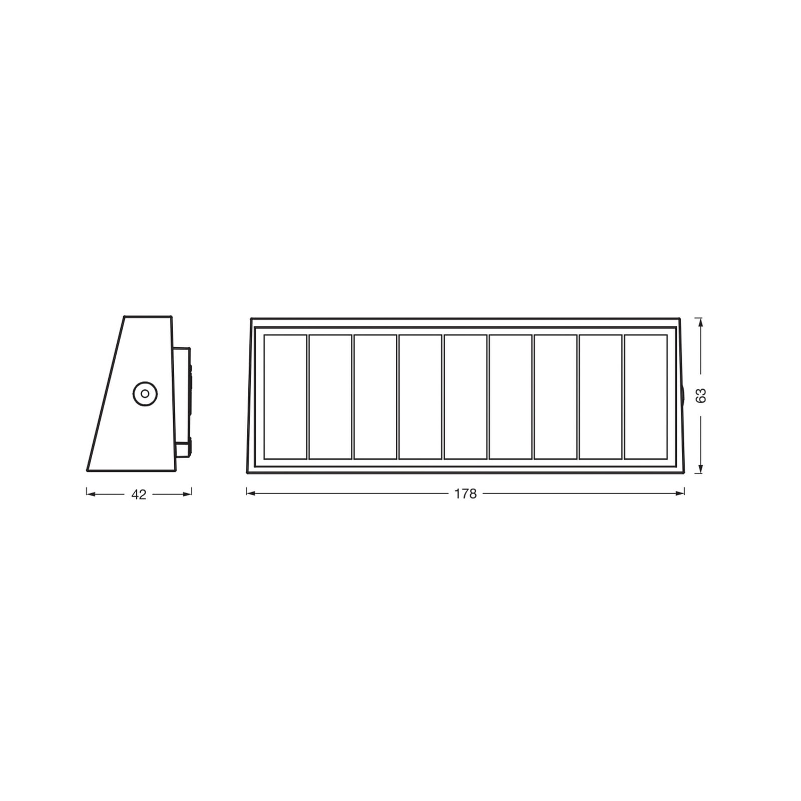 OSRAM ENDURA STYLE UPDOWN szürke napelemes fali lámpa, érzékelő, IP54