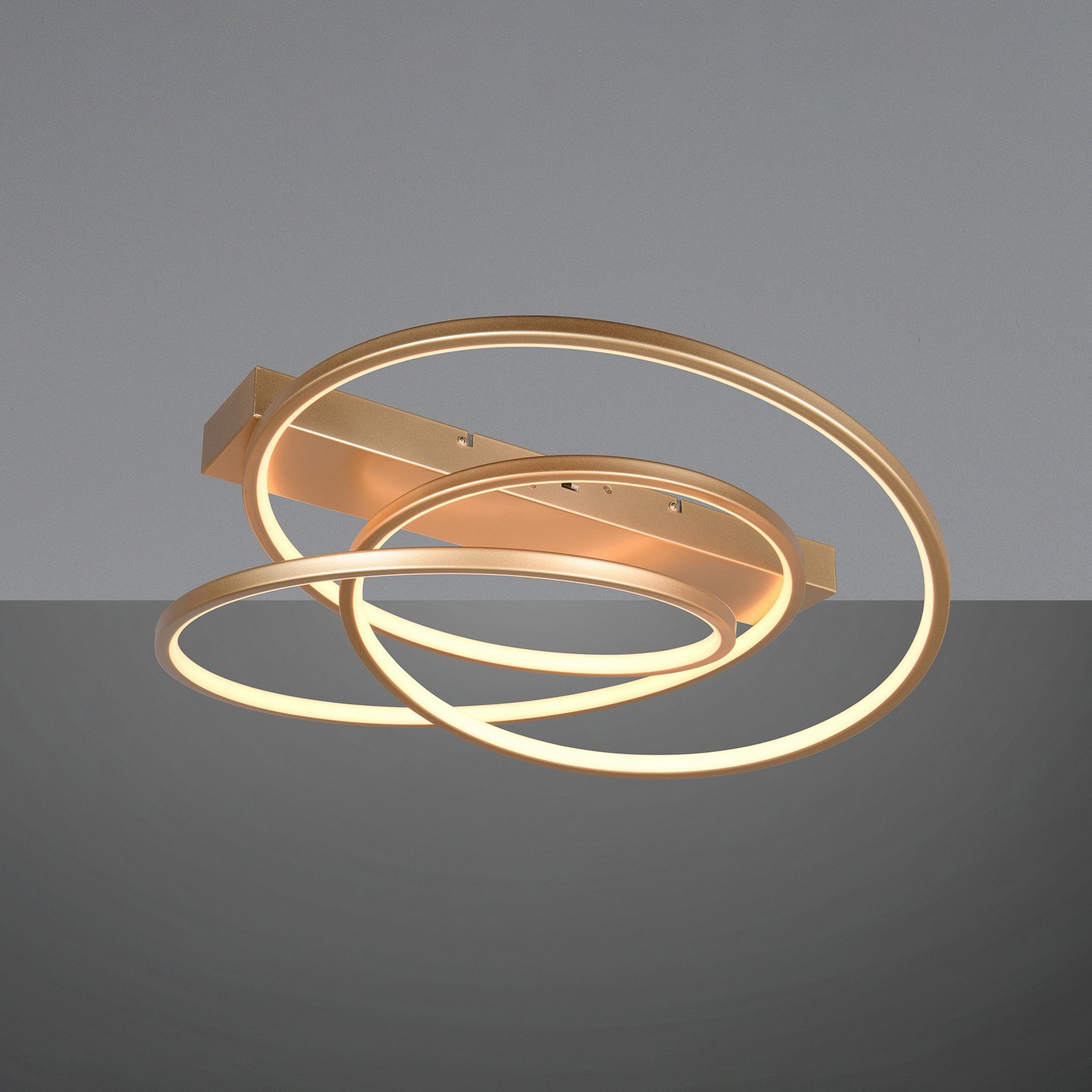 Trio Lighting Plafonieră Darvin LED culoare aurie metal plastic CCT - Camera de zi / sufragerie - modern - aur mat