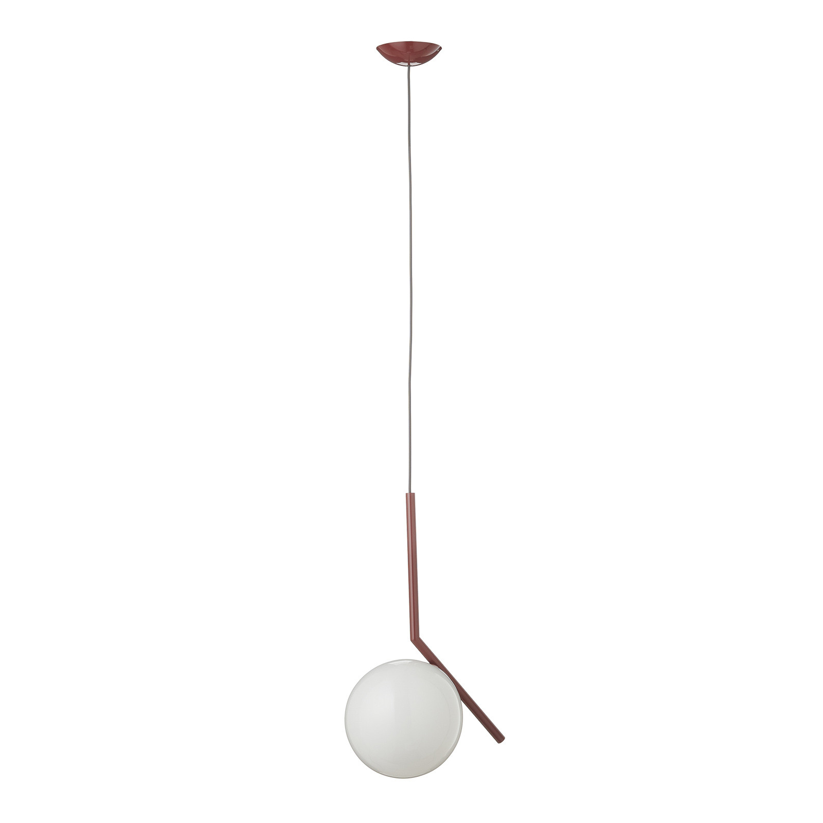 FLOS IC S1 designer hanging light, red Ø 20 cm