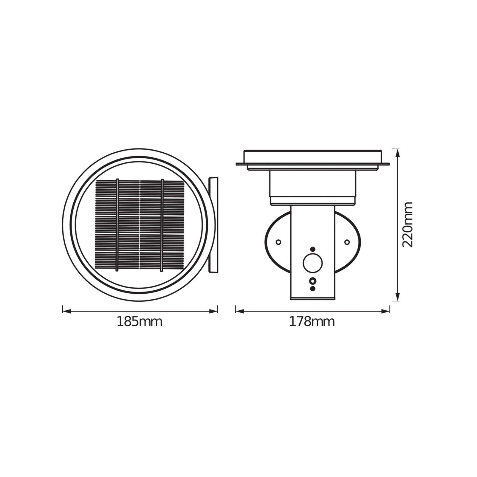 OSRAM LED-Wandlampe ENDURA STYLE SOLAR DOUBLE CIRCLE schwarz