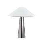 Lampe de table Soffi, argent/blanc, 48 cm, tissu - House Doctor