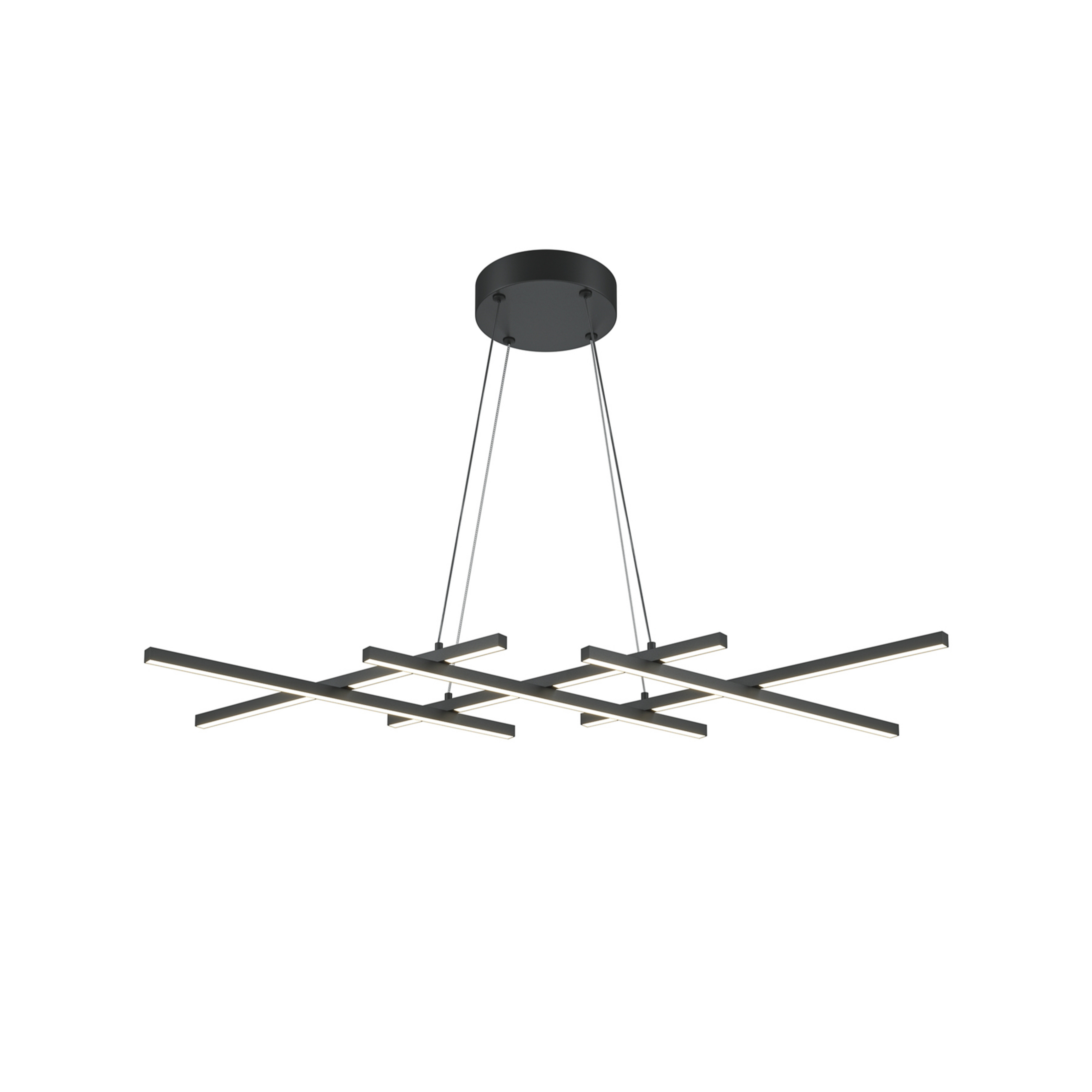 Maytoni LED-Hängeleuchte Halo, schwarz, Länge 103,5 cm