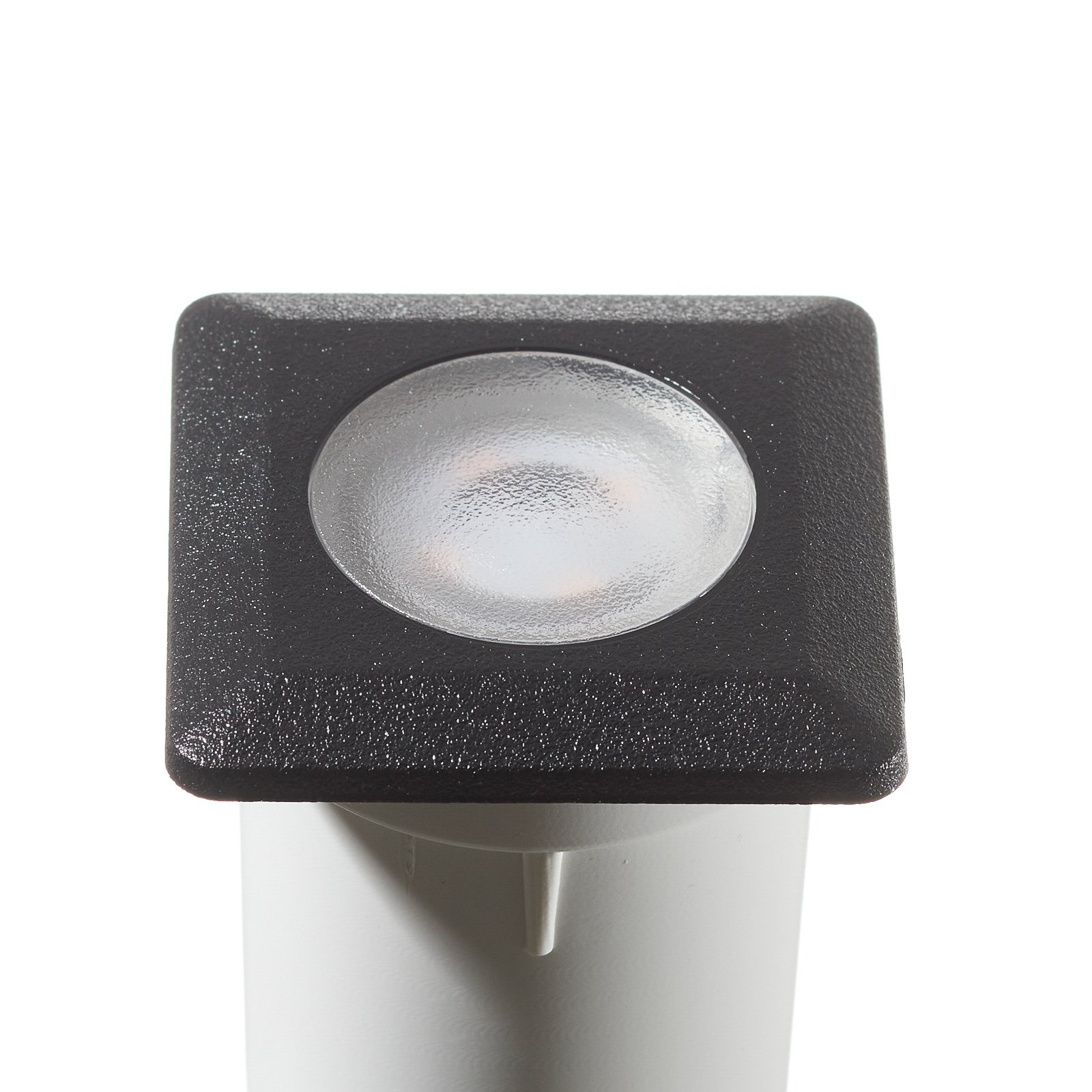 Aldo LED downlight angular black/clear 3,000 K