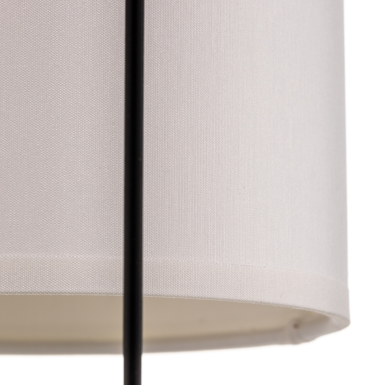 Trapper ceiling lamp, black/white/oak, 2-bulb