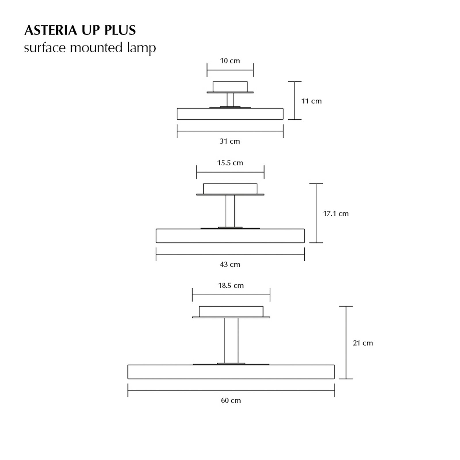 Asteria UP PLUS plafoniera LED, bianco perla, 31 cm CCT - UMAGE