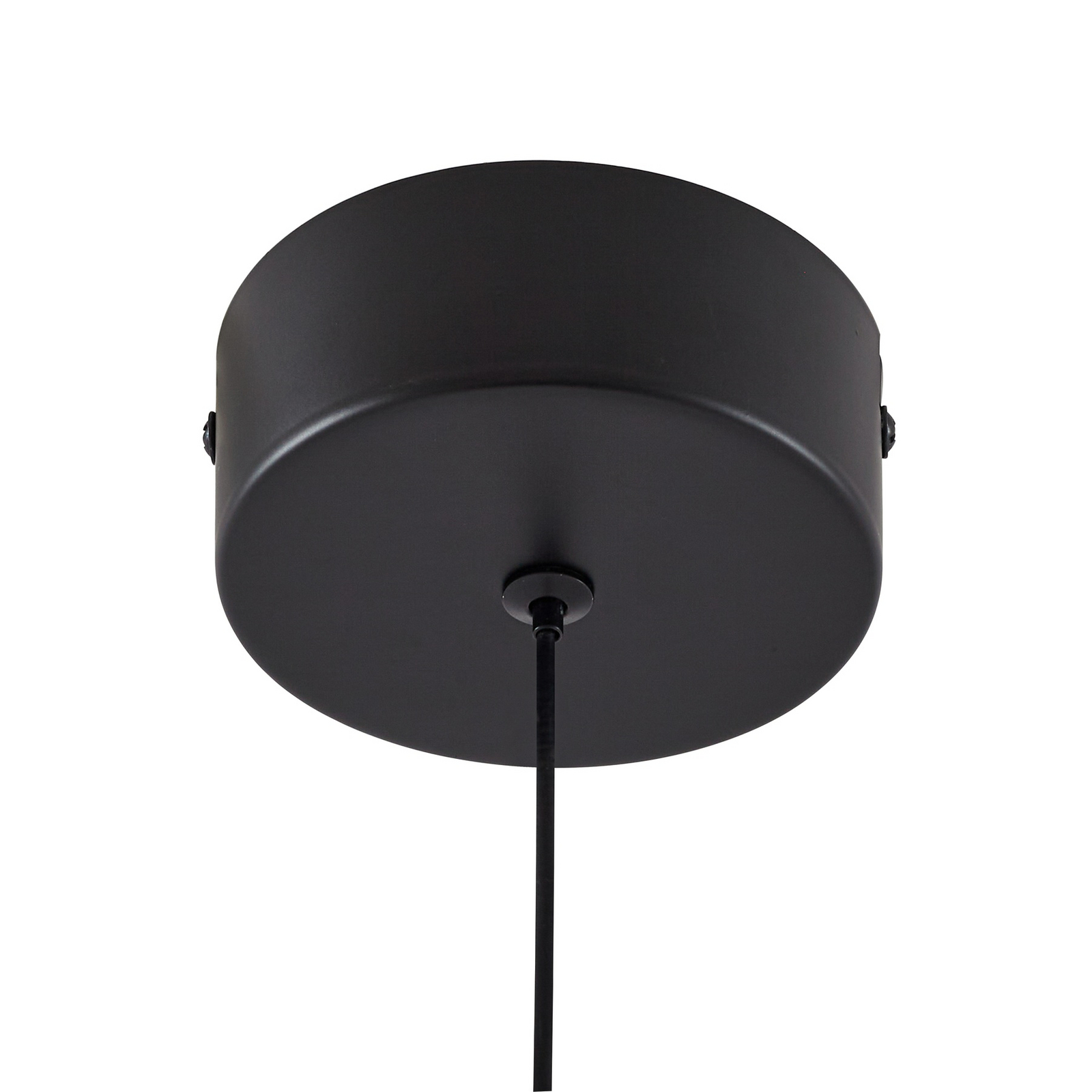 Lucande LED hanging light Hayley, black, 1-bulb, glass