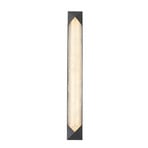LED-vegglampe CAESAR, bronse, høyde 64 cm, metall/alabaster