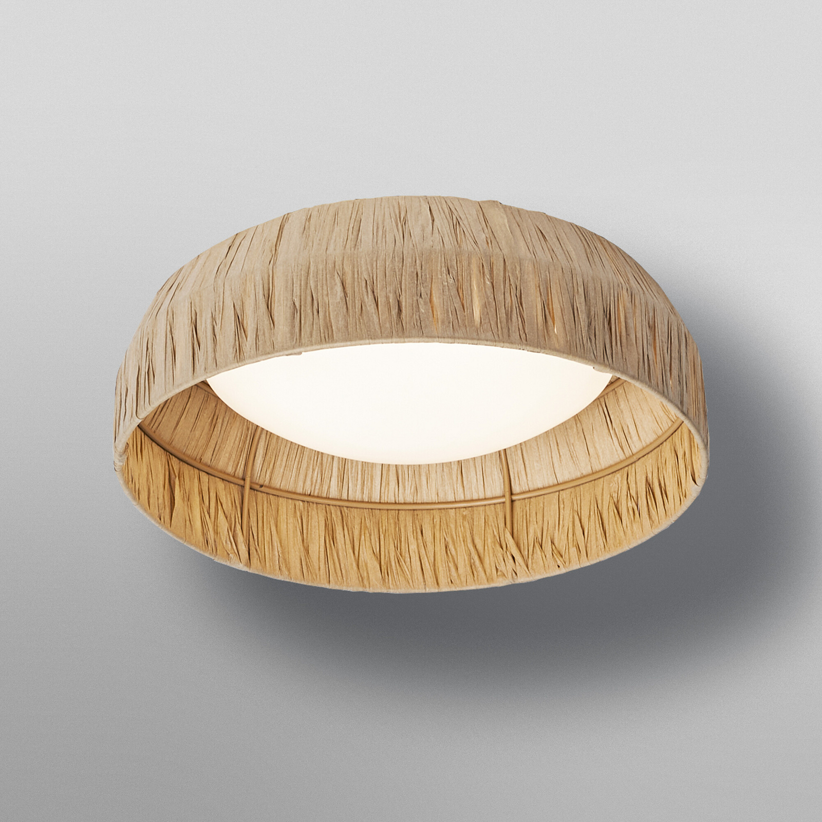 Plafonnier LED OSRAM Decor Bamboo Paper, Ø 30 cm, bambou