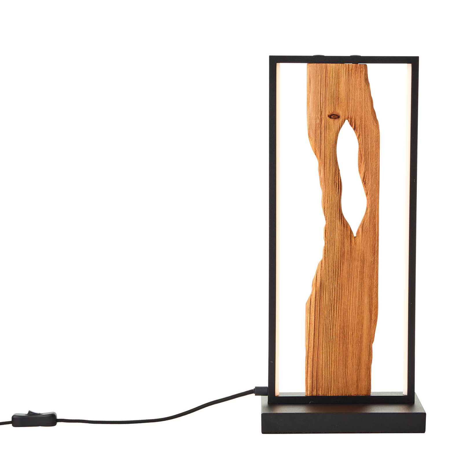 LED-bordslampa Chaumont av trä
