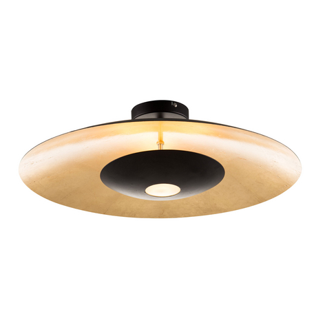LED-Deckenleuchte Minas in Schwarz-Gold, dimmbar