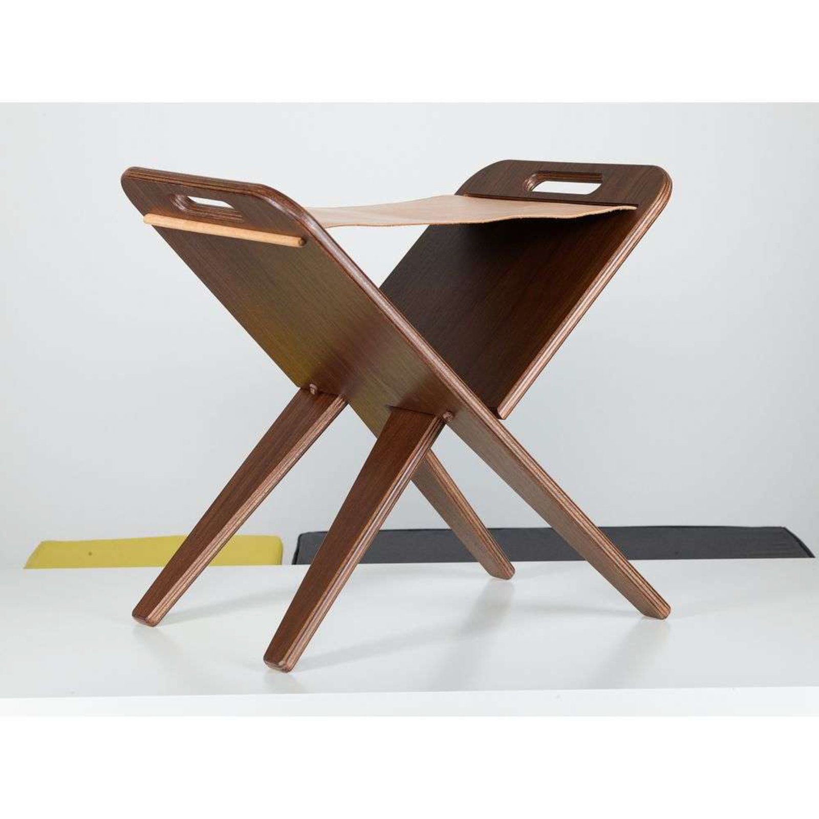 Klaburet Stool Walnut/Black - Piet Hein