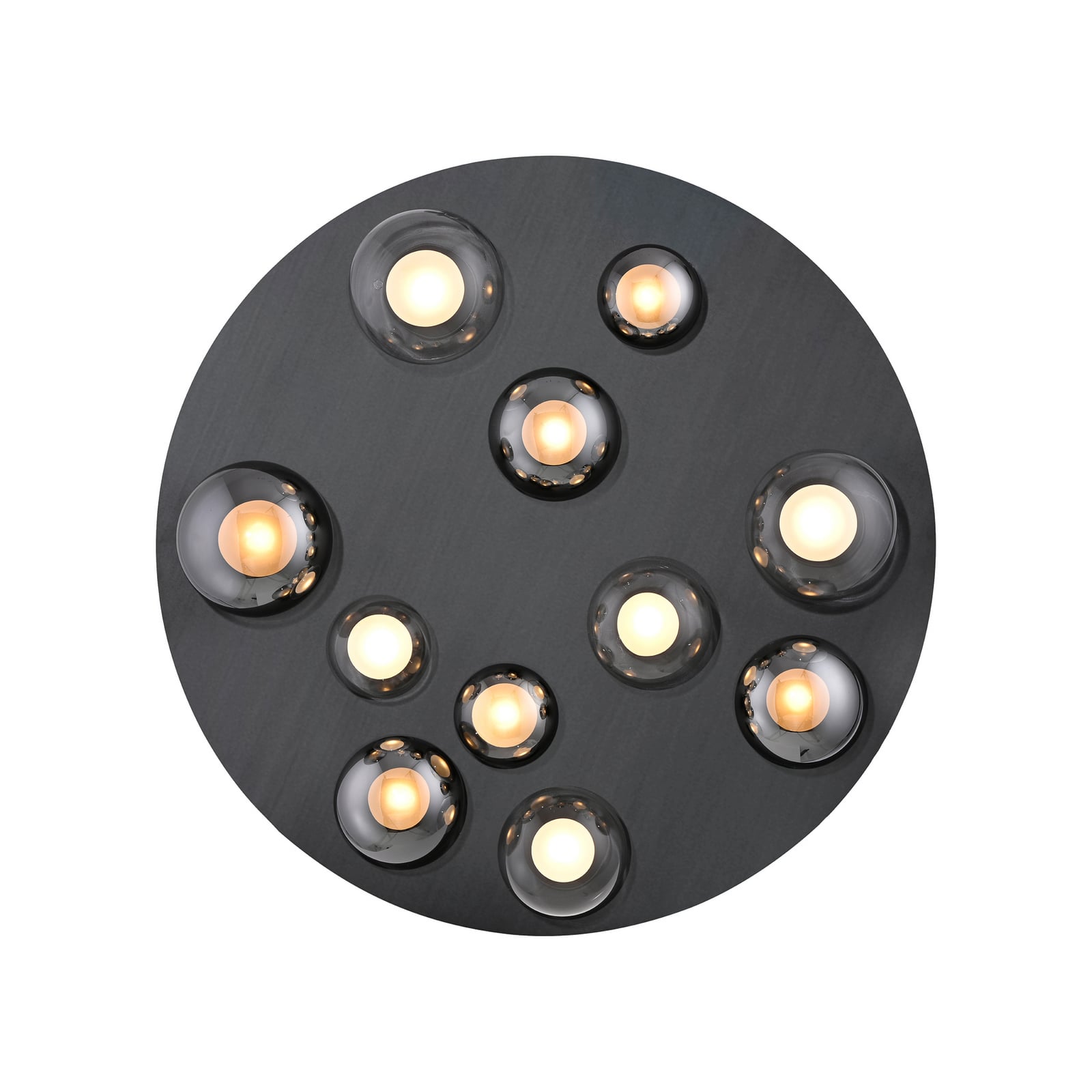 Popup LED-Deckenlampe, grau/rauchgrau, Ø60 cm, 11-fl. - PURE Popup LED-Deckenlampe, grau/rauchgrau, Ø60 cm, 11-fl. - PURE