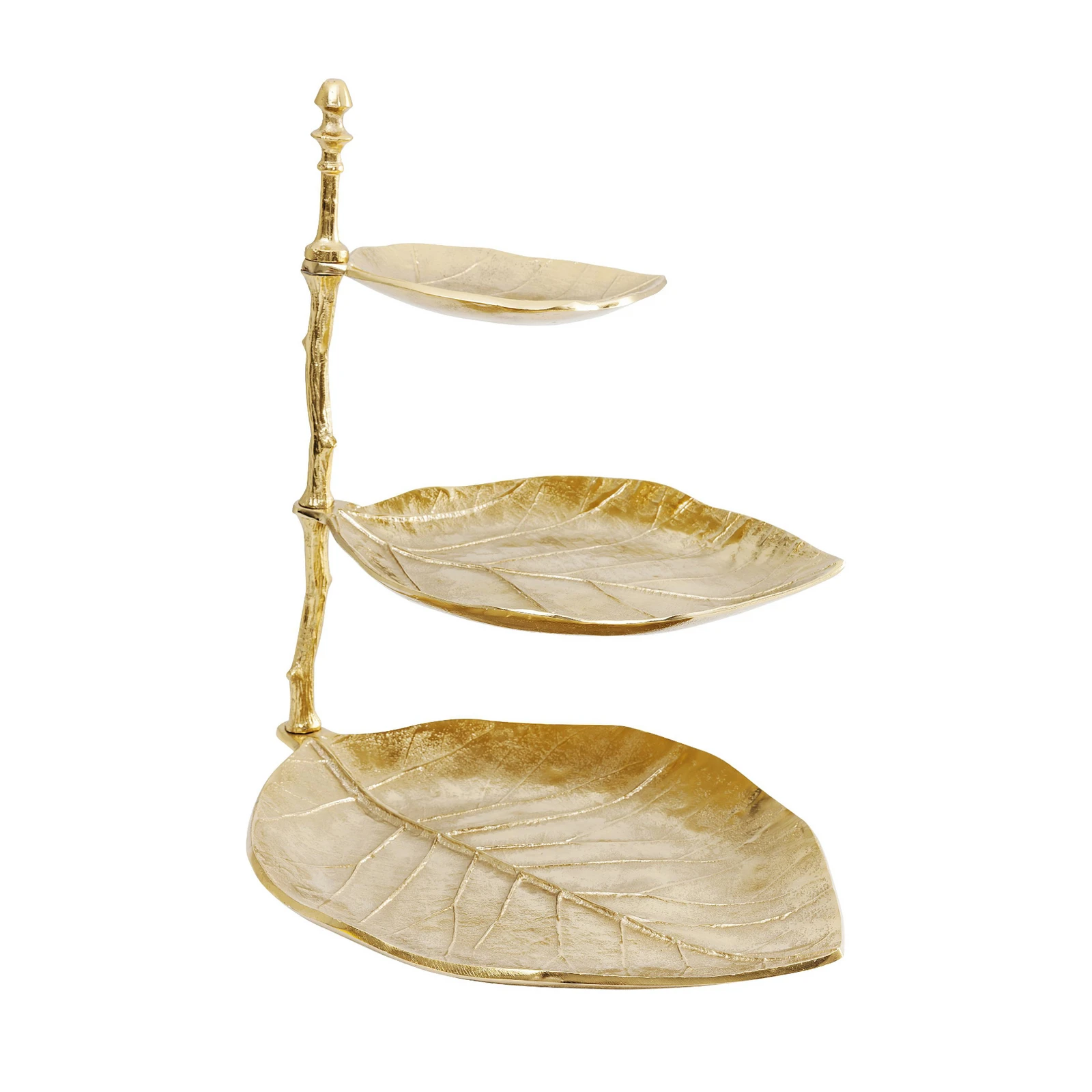 KARE Etagere Blad, aluminium, messing, h 46 cm