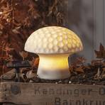 LED solar light Sandy Height 15.7 cm white plastic mushroom shape