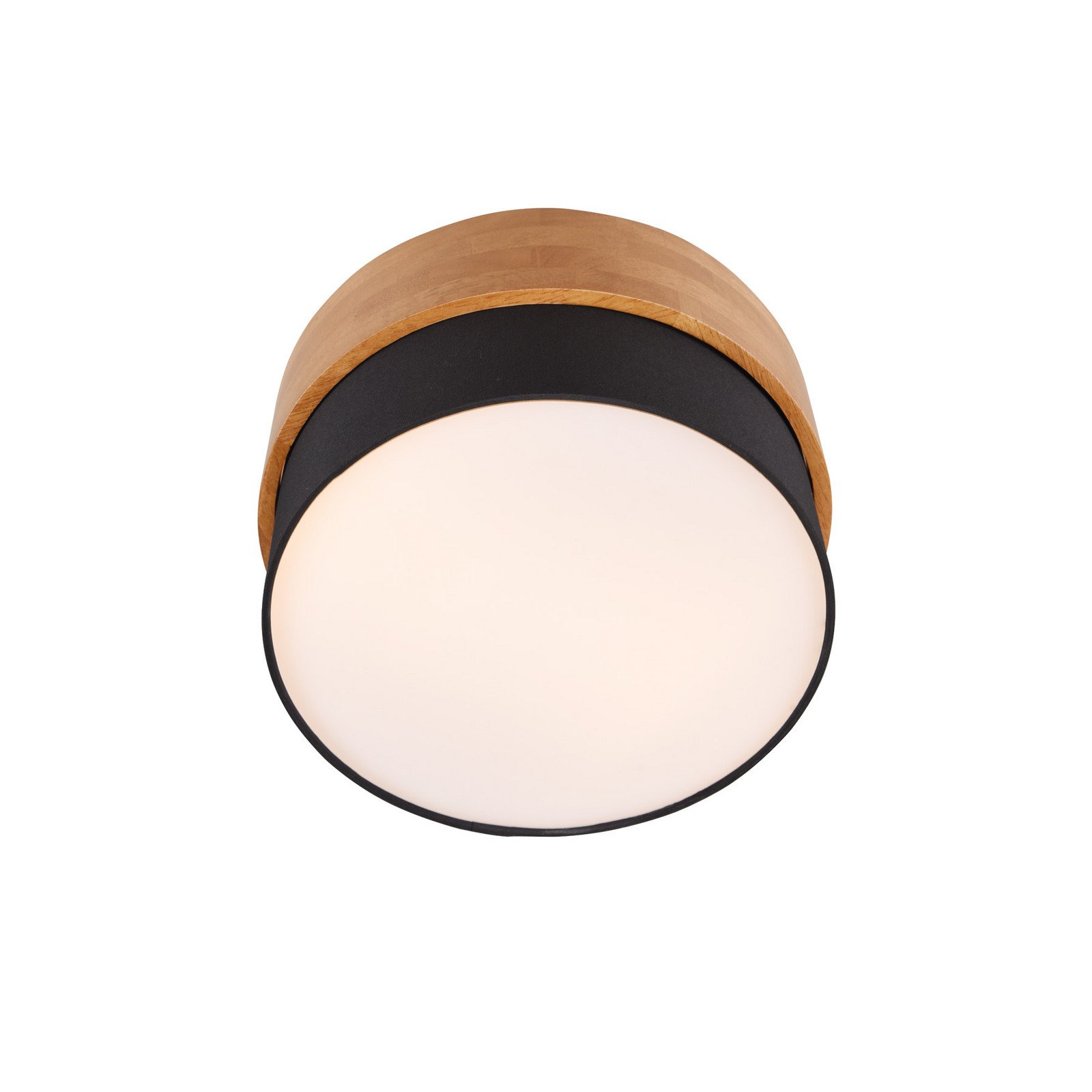 Trio Lighting Plafonieră Seasons lemn/negru Ø 30 cm - Camera de zi / sufragerie - maro negru