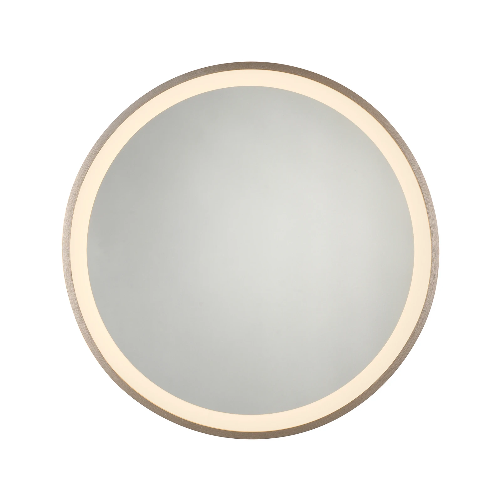 Miroir mural LED VIDRO, bronze, Ø 46 cm, batterie externe, interrupteur