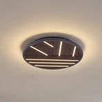 Lucande Plafoniera LED Orven, legno, Ø 50 cm, dimmerabile