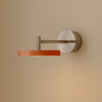 UMAGE LED-Wandlampe Asteria Short, orange, Stahl, Hardwire