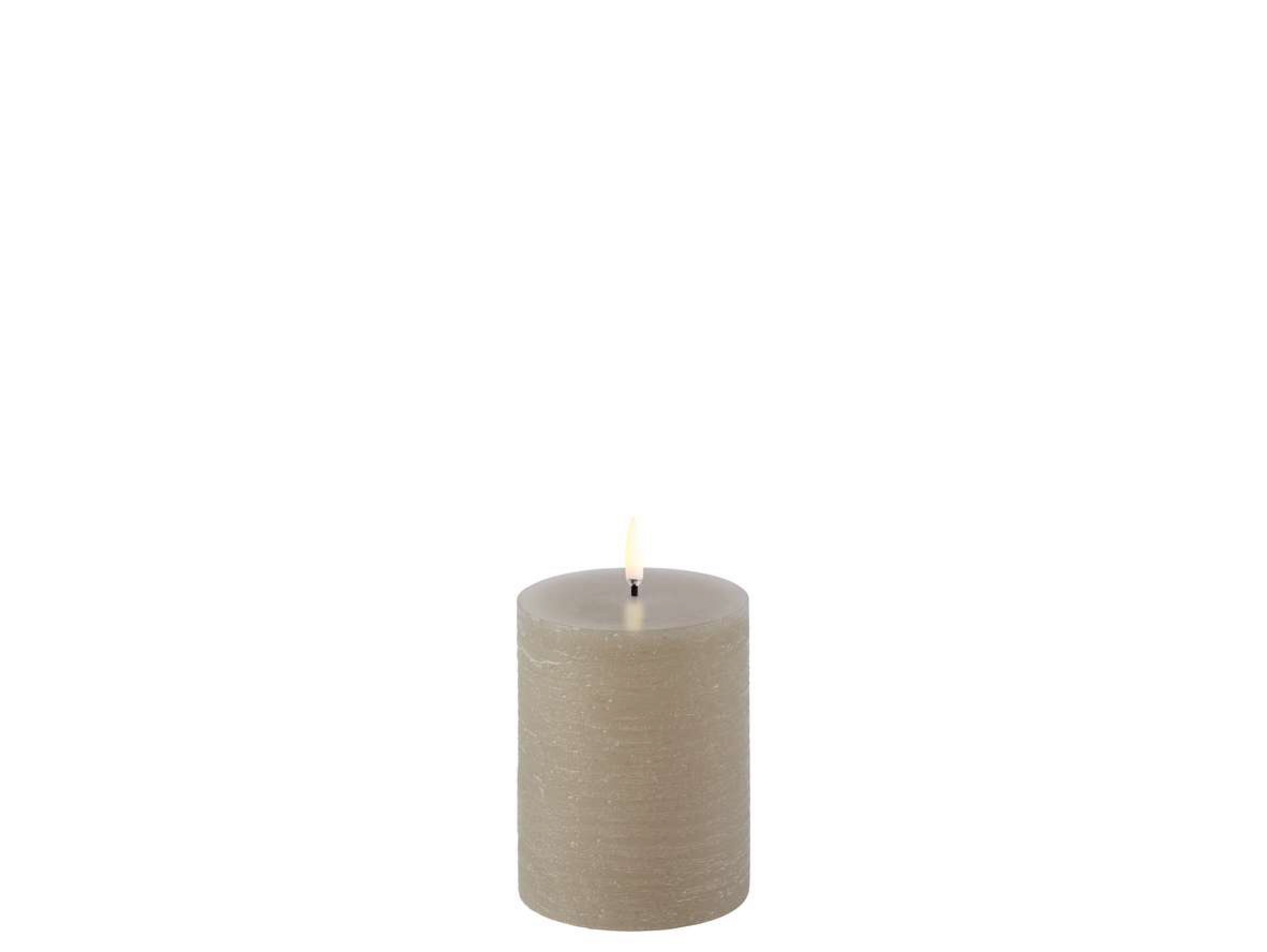 Stumpenkerze LED 7,8 x 10,1 cm rustic sand - Uyuni Lighting