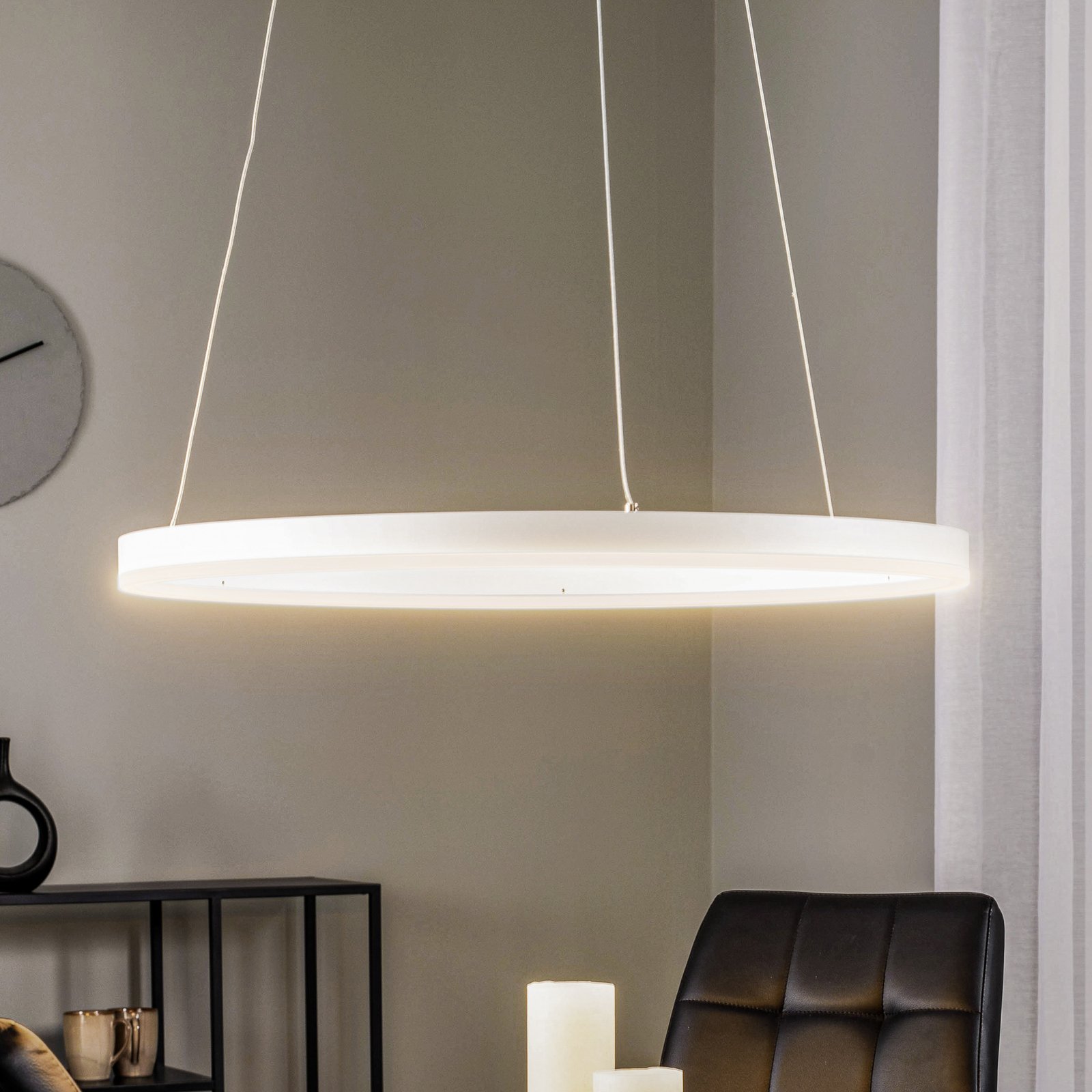 Arcchio Albiona LED-hængelampe, hvid, 60 cm