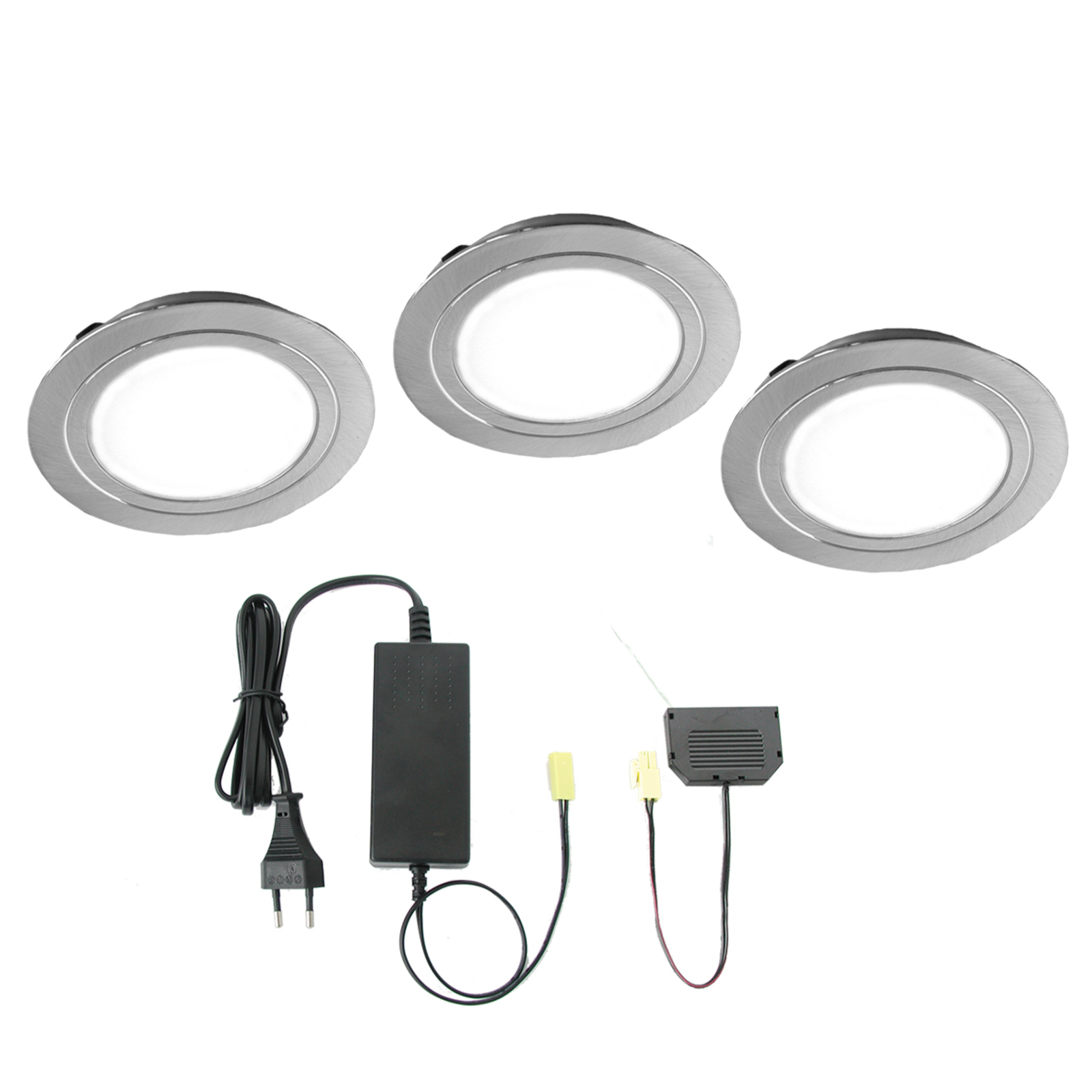 LED spotlight Cubic 55 round in a set of 3 pieces